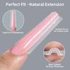256Pcs Sandwich Plastic Nail Extension Forms Quick Easy No Paper Backing for Salon and Personal Styling
