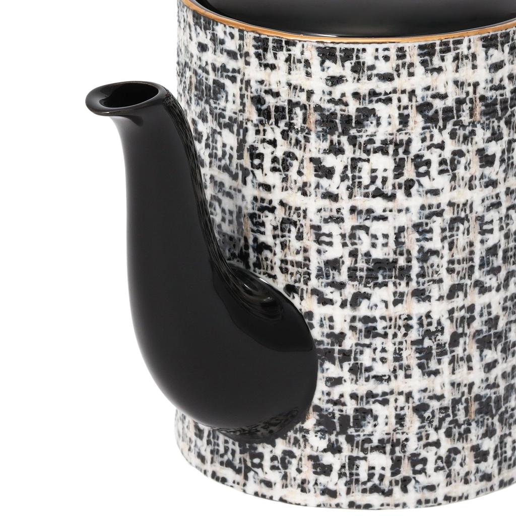 Francfranc Tweed Teapot, Black