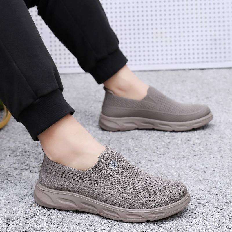 Old Beijing Cloth Shoes Men's Mesh Shoes Middle-aged and Elderly Father Shoes Casual Soft-soled Grandpa Shoes Summer Elderly Non-slip Mesh Shoes
