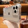 Custodia Trasparente Glitterata Bling per iPhone 17 16 15 14 13 12 11 Pro Max XS X XR 16PLUS 17AIR 16E Bumper Cover Morbido Trasparente in Silicone