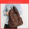 Leopard Print Backpack For Teens With Breathable Nylon Material And Laptop Storage