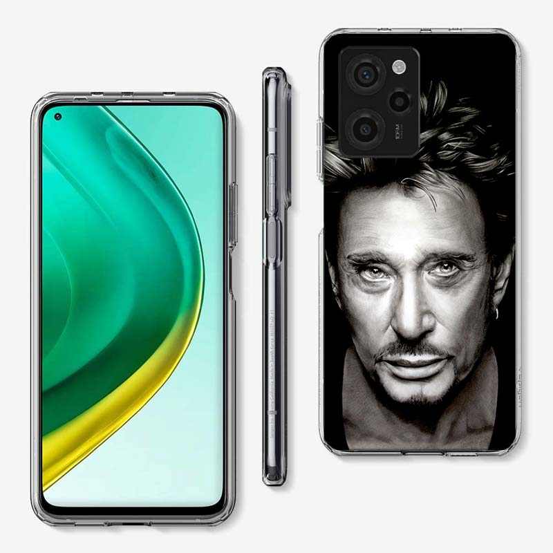 Черный чехол для телефона с изображением Джонни Халлидея Для Redmi 12 13C 12C 15C 15 9 Power 10 Prime+ 10C 10A 9T 9C 9i 9AT 9A Sport A5 K50 K30 60