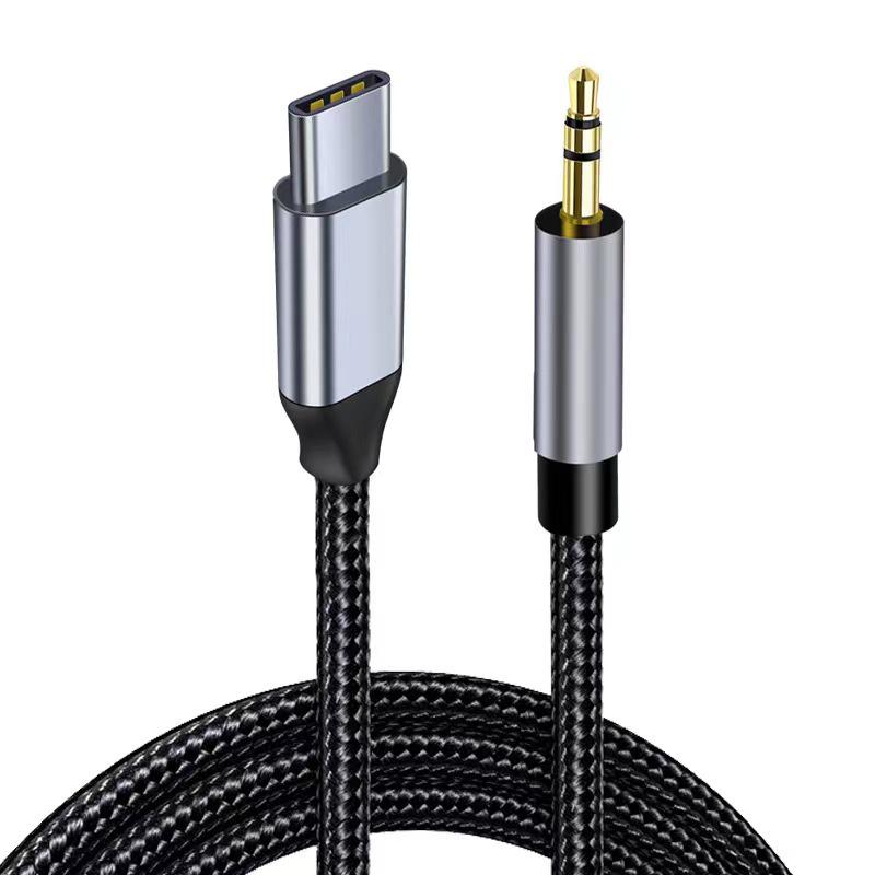 Type-C To 3.5mm Audio Aux Cable for Phone, Car Speaker, and Headphone Connection