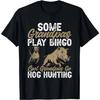 MenS Wild Boar Hunting TShirt Some Grandpa Play Bingo Graphic 100 Casual Crew Neck Regular Fit Ideal for Outdoor Activities