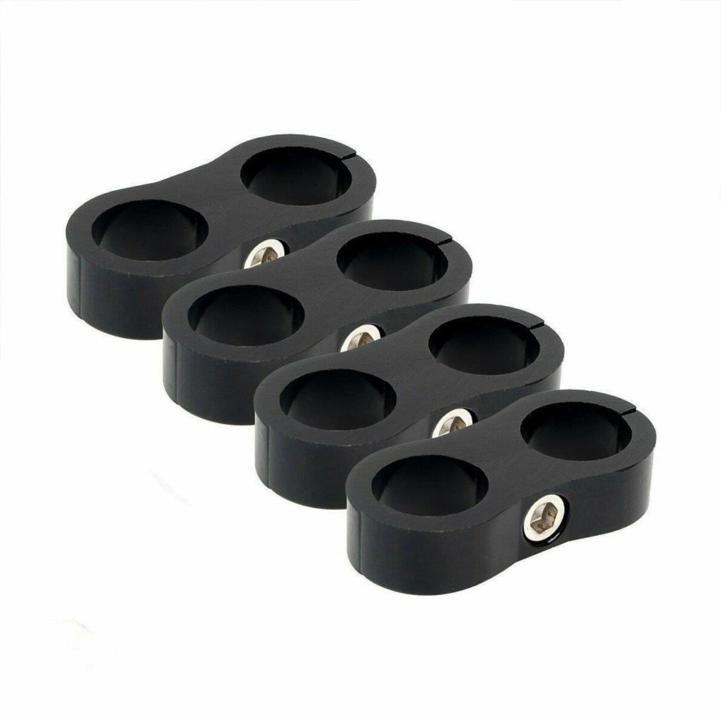 

4x черный прочный шланговый сепаратор для высокопроизводительного топливного шланга, высококачественный сплав, зажимной кронштейн, адаптер, соединитель
