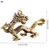 Chinesischer Bestiendrache Bronze-Figur Antike Kupfer Mythisches Tier Miniatur-Statue Heimdekoration Handwerks-Sammlung