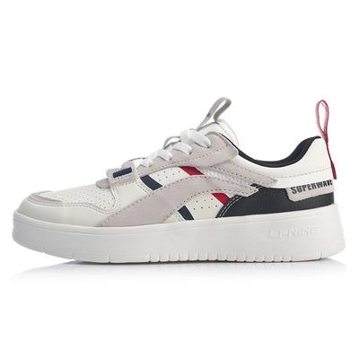 Li Ning Superwave Slip Resistant Abrasion Resistant Low Top Sports Casual Shoes Men's White Gray AGCP085-1