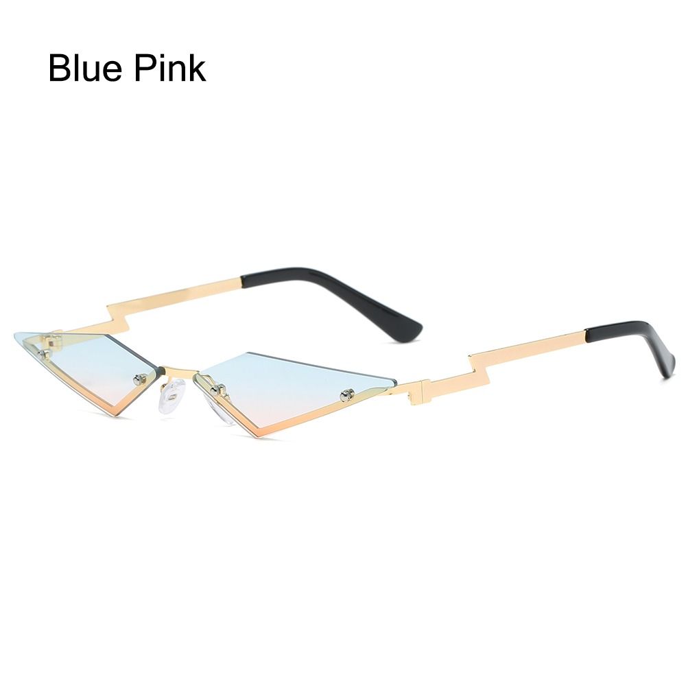 

Funny Metal Frame Lozenge Sunglasses Uv400 Rimless Polygon Sun Glasses Colorful Halloween Eyeglasses For Women & Men