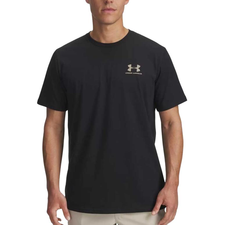 Under Armour Logo Crew Neck Short Sleeve T-Shirt Men Tops 1326799-003