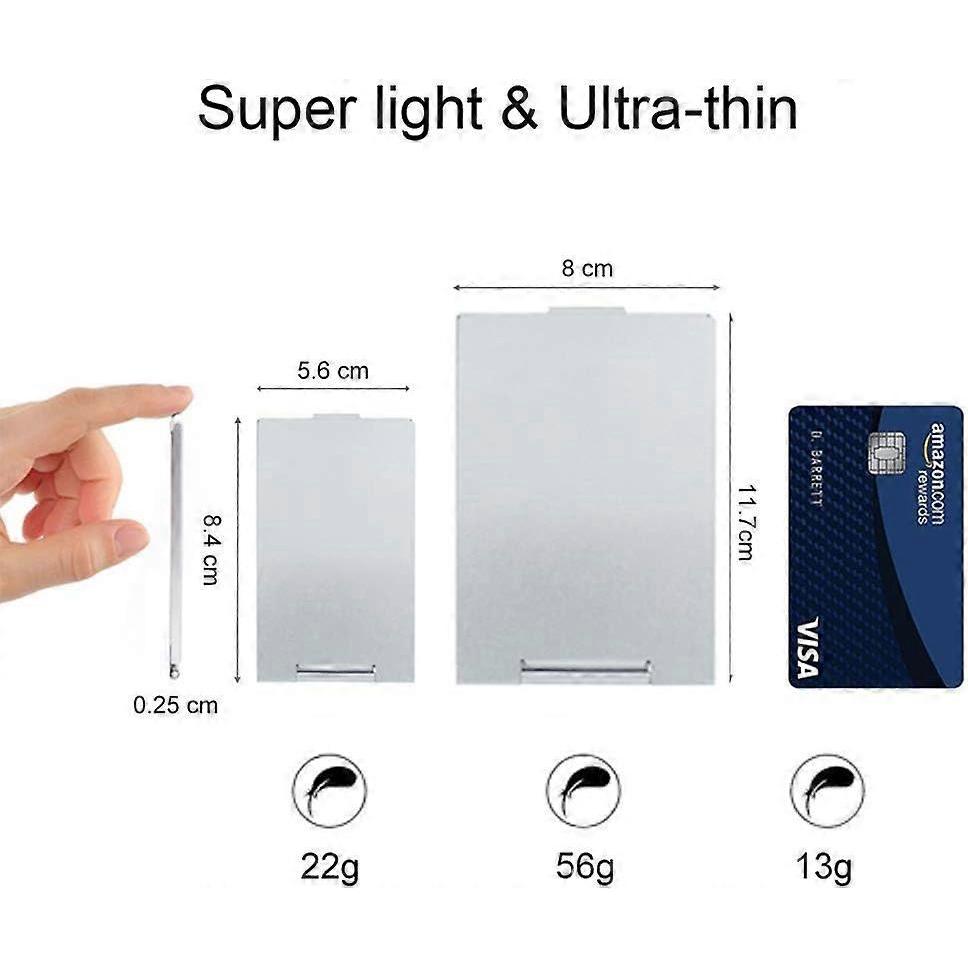 Portable Folding Mirror, Unisex Ultra Slim Durable Small Tabletop Folding Compact Makeup Mirrors for Travel (11.7x8cm)