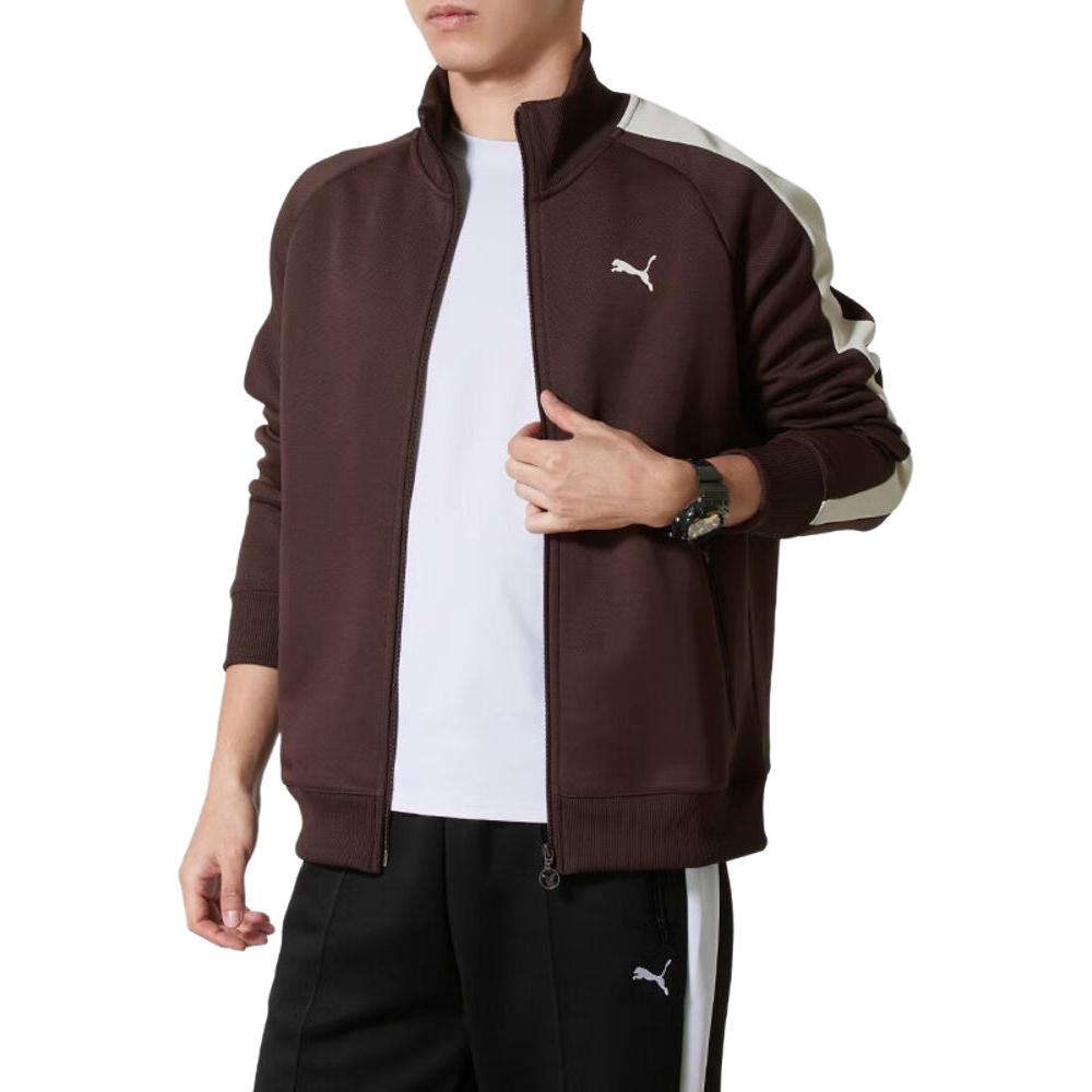 Puma T7 Fw25 Knitted Stand Collar Sports Zip Long Sleeve Jacket Men jackets 631858-31
