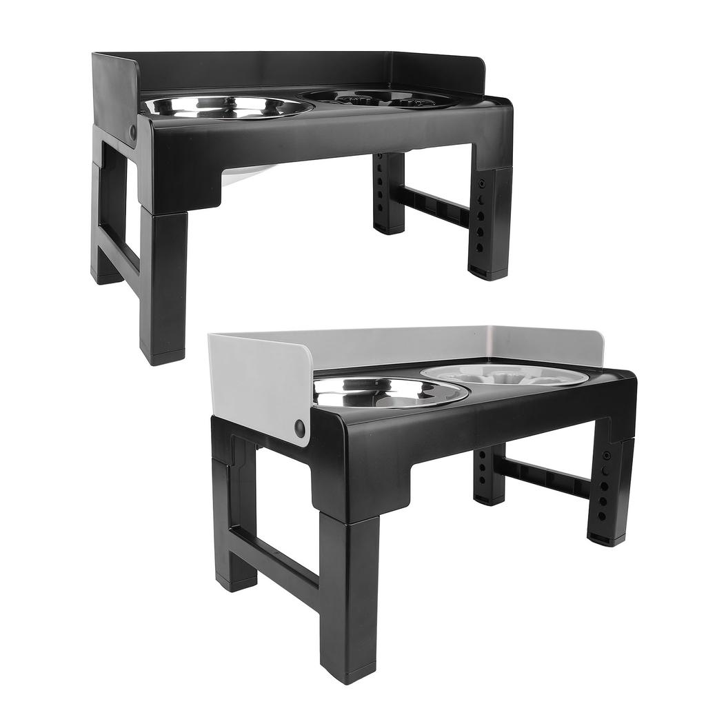 Elevated Pet Bowl Adjustable Height Neck Protection Stainless Steel Sturdy Structure for Medium Larg