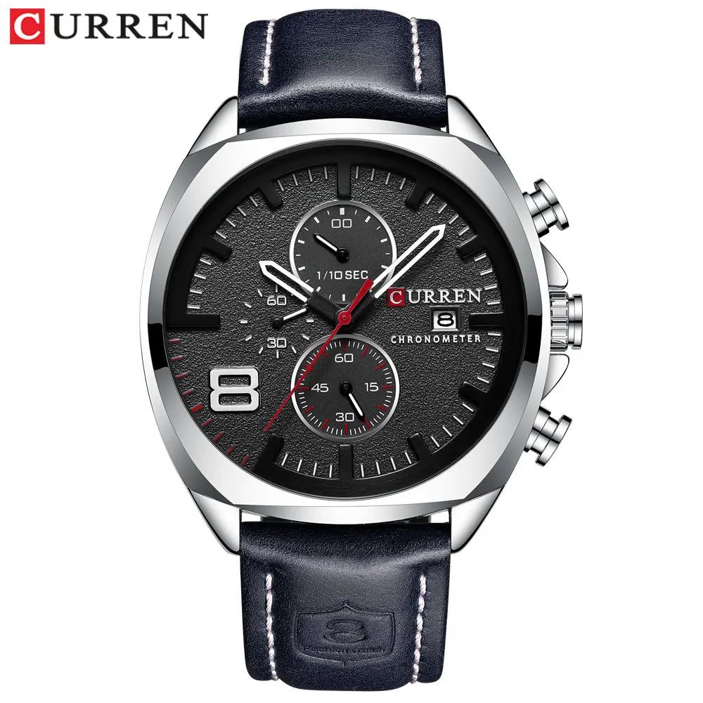 CURREN Men Watch Luxury Wristwatch Quartz Wristwatches Fashion Leather Punk Style Mens Watches Relogio Masculino