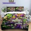 Son Goku Pattern Bedding,Quilt Set Quilt Cover Pillowcase Home Birthday Gift (1 * Duvet Cover + 2 * Pillowcase, Without Core)