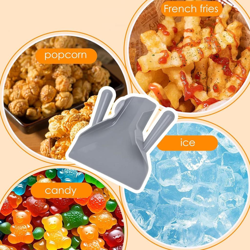 Double Handle Freeze Dryer Spoon Quick Fill Tool Plastic Texture Suitable for Snacks Fries Skittles Dishwasher Safe