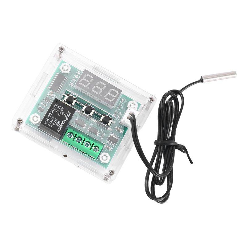 ABWR-4X W1209 DC 12V Thermostat Temperature Control Switch Thermometer Controller With Digital LED Display With Case