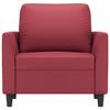 VidaXL Fauteuil, Chaise de Relaxation avec Coussin, Siège avec Accoudoirs et Dossier, Fauteuil TV de Salon, Moderne, Rouge 359326