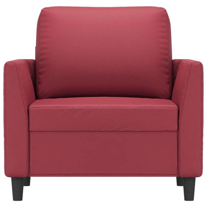VidaXL Fauteuil, Chaise de Relaxation avec Coussin, Siège avec Accoudoirs et Dossier, Fauteuil TV de Salon, Moderne, Rouge 359326