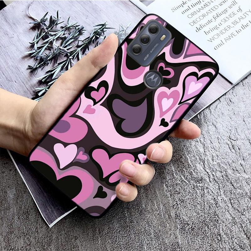 Latte Love Kaffe Hjerte Deksel for Motorola Moto Edge 20 Edge 20 Lite E7 Power E40 E20 One Action G10 G Play G22 G52 G60 E32 G8