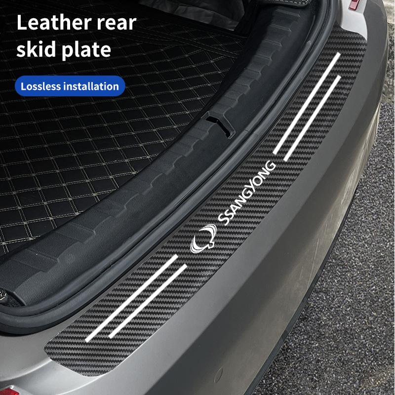 Autocollant Seuil de Porte Voiture Fibre de Carbone Seuil Latéral Anti-Rayures Imperméable Pour SsangYong Kyron Stavic Rexton Sports accessoires
