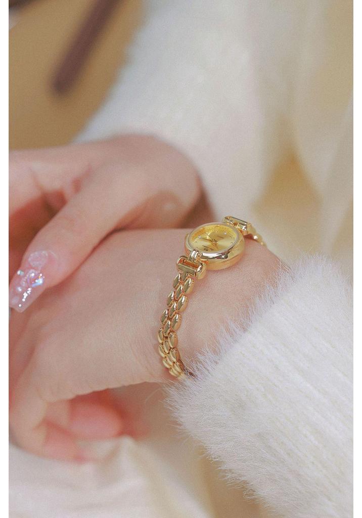 BS Retro Gold Silver Watch FA1792: Elegant Small Chain Women's Timepiece