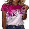 New Flower Petal Pattern T-Shirts Floral 3D Print Women's Short Sleeve Round Neck T Shirt Tees Harajuku Y2K Tops Female Clothing
