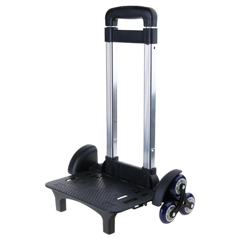Aluminium Alloy Backpack Trolley with 6 Wheels Foldable Trolley Cart Wheeled Hand Truck for Luggage Backpack School Bags