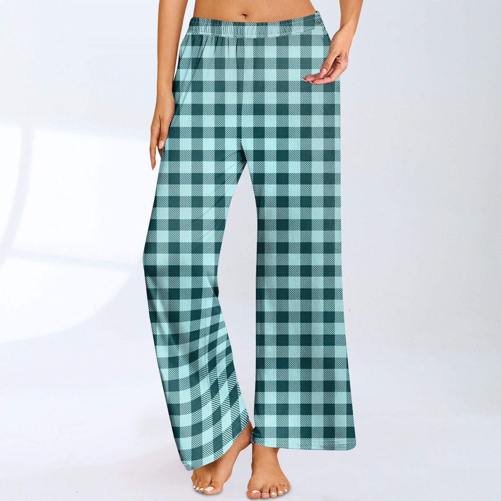 

Женские пижамные штаны, одежда для сна, повседневные брюки с эластичной резинкой на талии, удобные прямые свободные брюки для йоги XL
