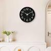 Glow In The Dark Clock Luminous Numerals and Hands Round Hanging Wall Decoration
