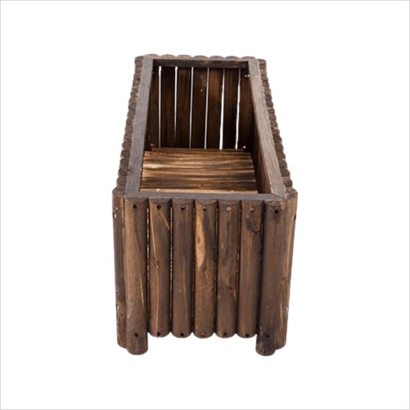 Carbonized Solid Wood Planter Box