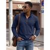 Men S American Style Waffle Knit Half Zip Stand Collar Long Sleeve Pullover Sweatshirt
