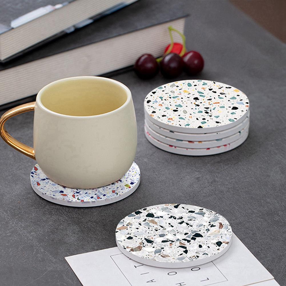 Terrazzo Coaster Absorbent Quick-drying Coaster Anti-slip Mat