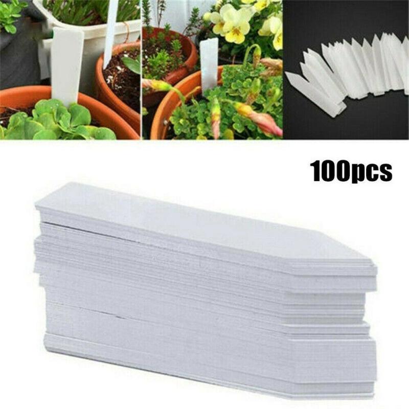 100 Uds etiqueta de planta etiqueta de jardín colgante de plástico impermeable etiquetado marcador de maceta de vivero