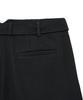 NOIRER Belted Six-Pocket Half Pants (Black)