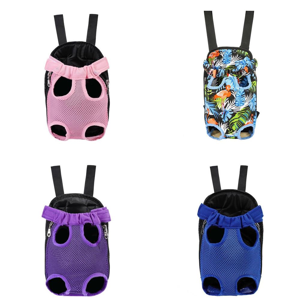 Pet Travel Breathable Backpack With Adjustable Straps For Outdoor Dog Walks