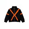 Giacca da uomo DRIPX Harajuku Streetwear Americano Patchwork Color Block Zip Up Manica Lunga Cappotto Vestibilità Larga Casual Unisex Tendenza Moda Nuovo