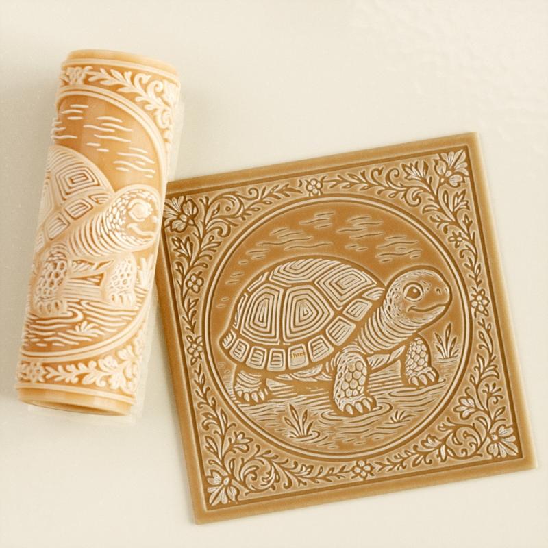 Flower Skull Clay Tile Roller Clay Texture Roller Ceramic Printing Polymer Textured Rolling Pins Pottery Diy Tools Handcrafts