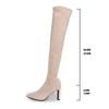 Fashion Sexy Pointed Toe Slim Over The Knee Boots Women Autumn Winter Super High Heels Long Boots Woman Fashion Thigh High Botas Mujer