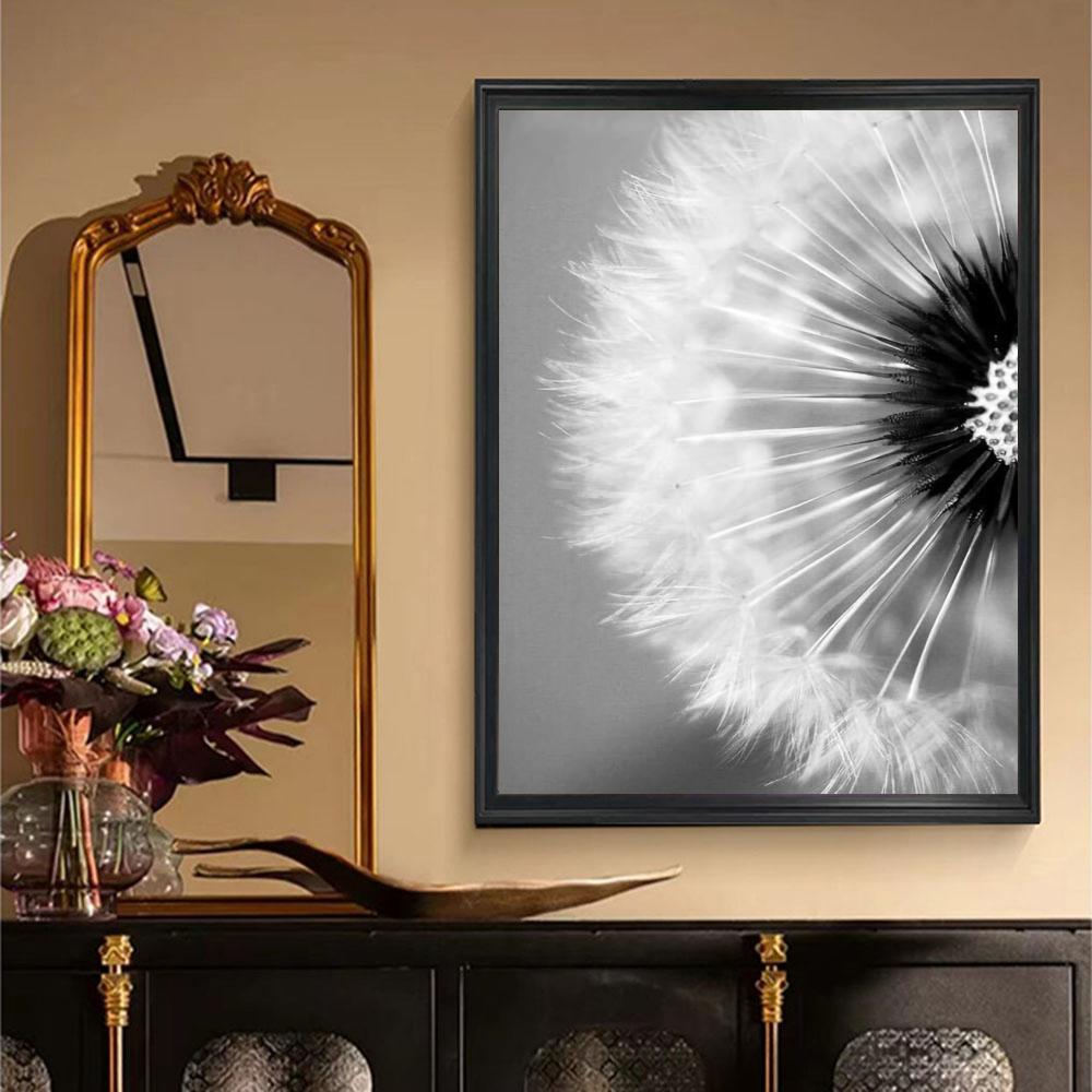 Black and White Wall Art Plant Flower Poster Printing Canvas Painting Nordic Living Room Home Decoration Wall Painting