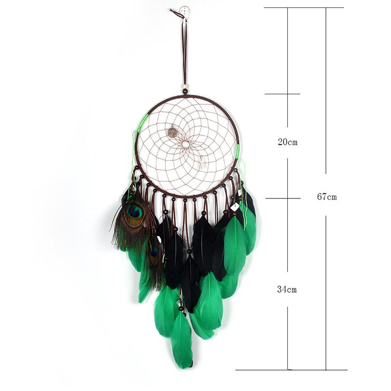 Dream Catcher Wall Decor Boho Feather Hanging Ornament Home Decoration Craft Gift for Bedroom Living Room Balcony Outdoor Car