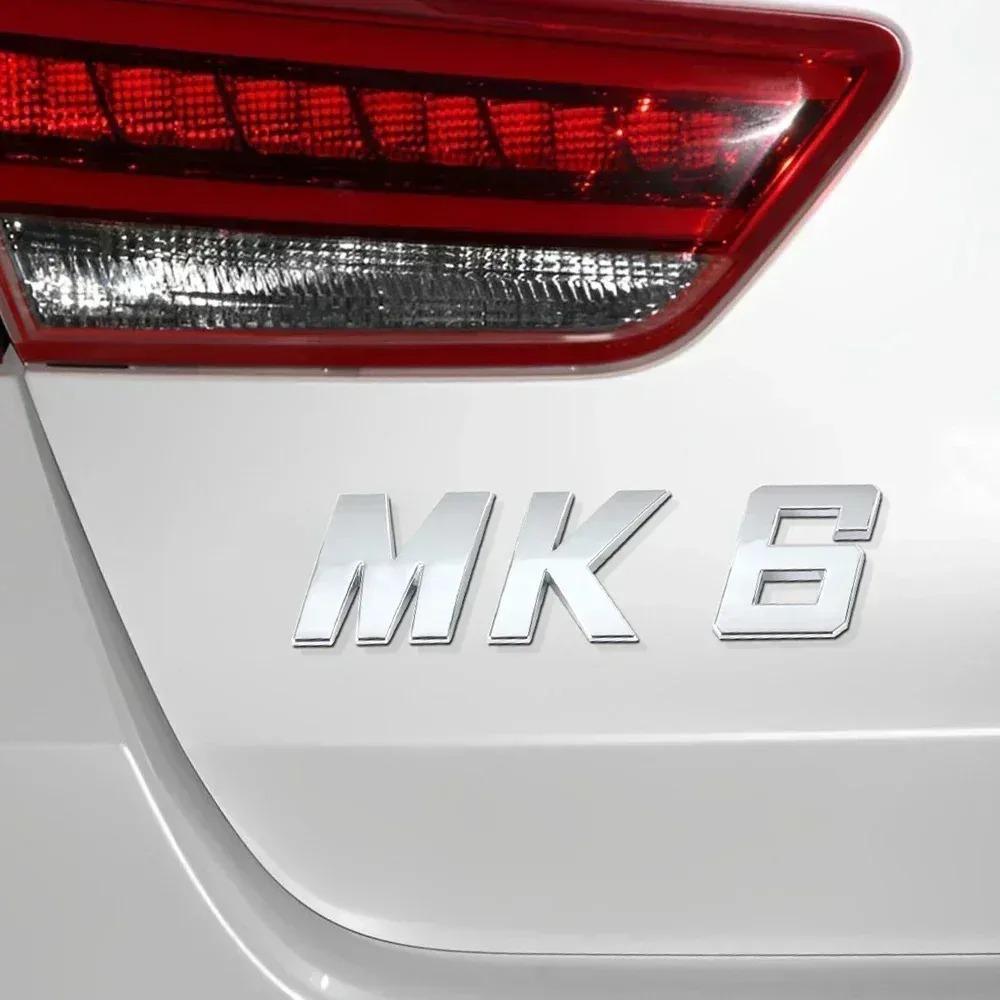 1Pc Bright Silver ABS Car Trunk Badge Sticker MK Series Letters Logo Decal For VW Golf MK5 MK6 MK7 MK7.5 GTI Passat Accessories PH5