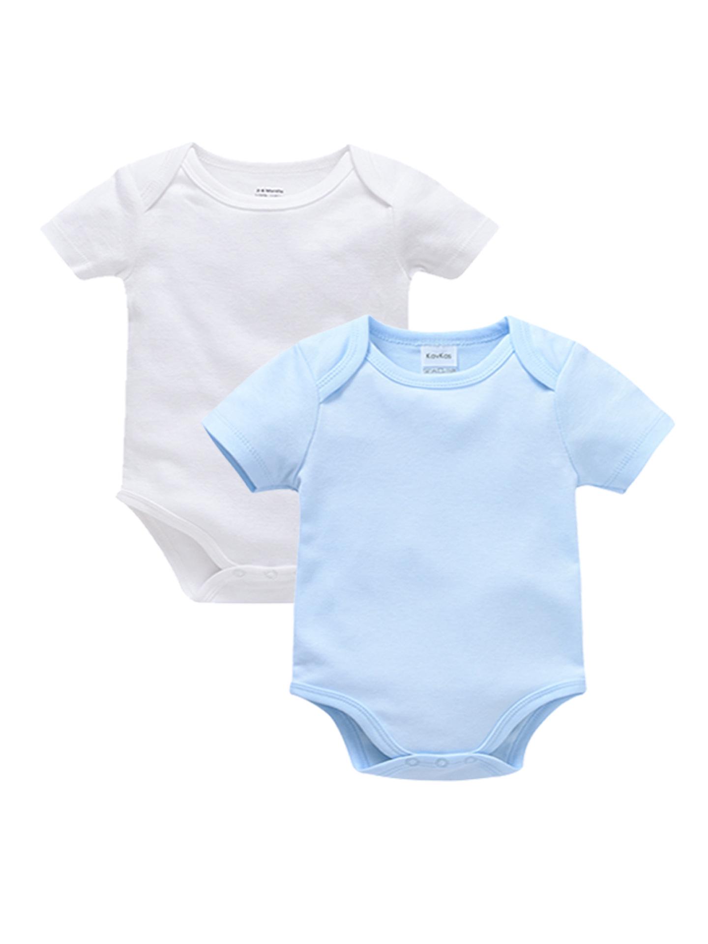Unisex Pure Cotton Baby Bodysuit: Short-Sleeve, Triangle Romper, Summer Thin 0-3M