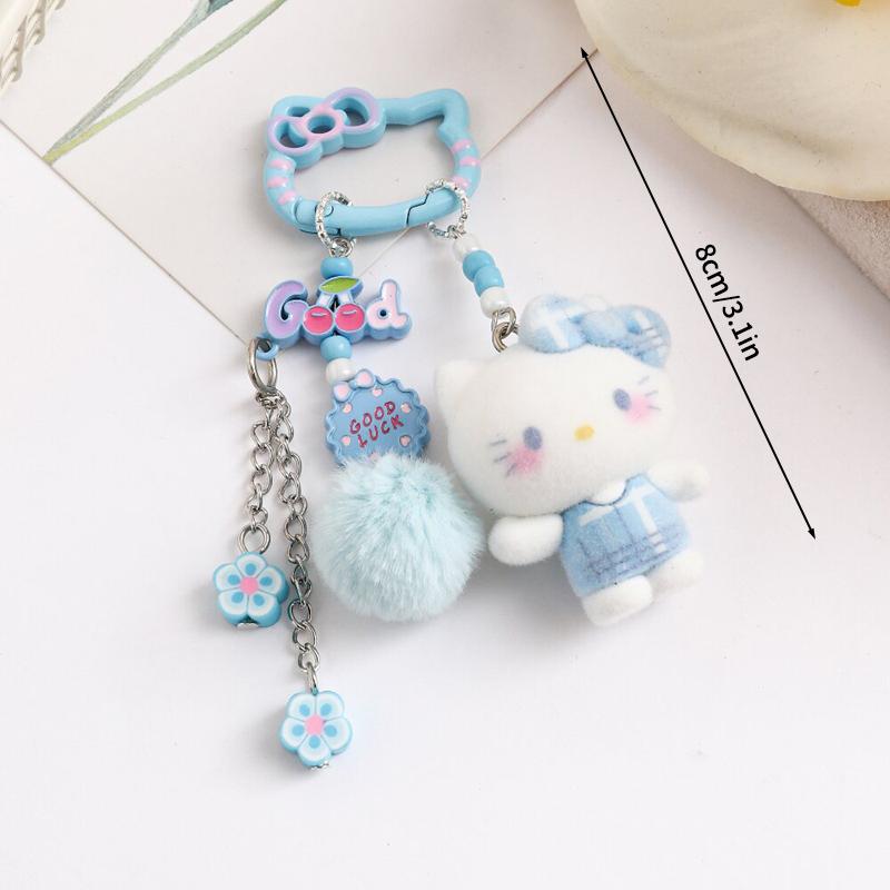 Sanrio Hello Kitty Keychains Cartoon Keyring Hanging Pendant for Backpack Charms on The Phone Bag Ornament Party Gift
