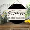 Wooden Hanging Decorative Signs, Toilet Decorations, 2D Flat Pendants, the Pattern Is the "Bathroom" Logo, a Housewarming Gift for Friends