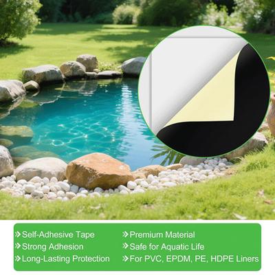 Toppa Riparazione Telo Laghetto Impermeabile 8" x 8" Toppa Autoadesiva Stacca e Incolla Nastro Riparazione Giunture Laghetto per EPDM Copertura Giardino