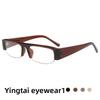 Vintage Half Frame Glasses For Men And Women With Uv400 Protection Stylish Eyewear For Casual And Fashion Use