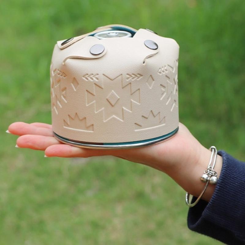 PU Propane Gas Cylinder Cover Gas Fuels Tanks Protector Gas Canister Cover Cylinder Picnics Gas Canister Protective Case