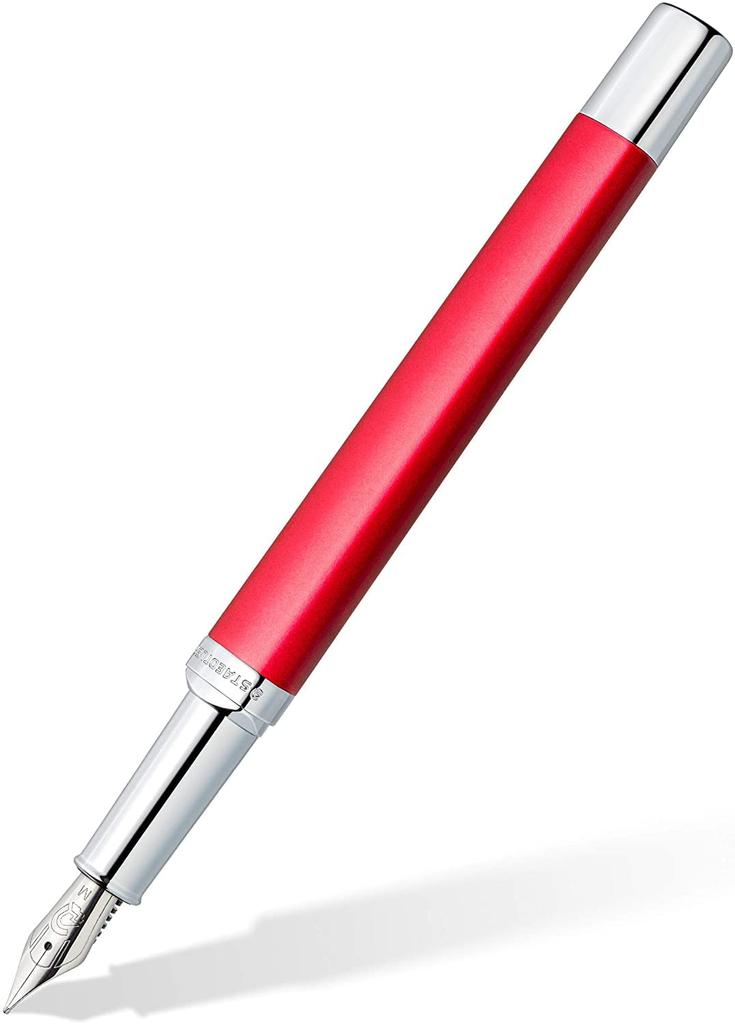STAEDTLER Triplus Fountain Triangular Roring Red Pen, Red, Barrel, (Medium Nib)