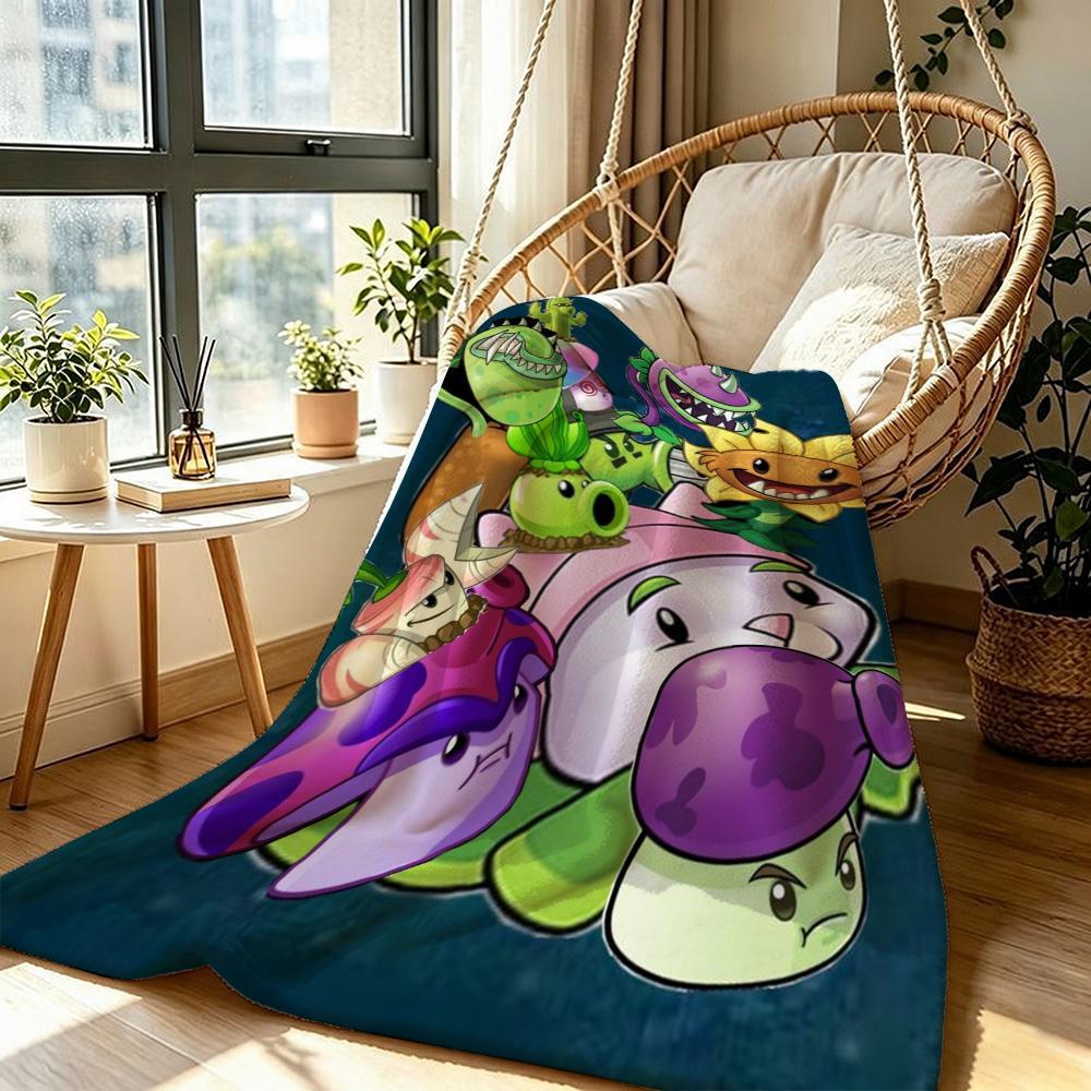 Plants Vs Zombies Game Blanket Sofa Blanket Home Decor Air Conditioning Blanket Nap Blanket Machine Washable
