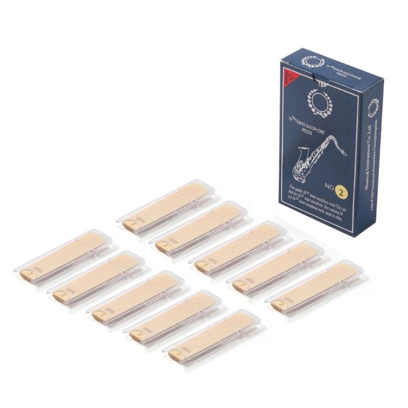 

10pcs Bb Tenors Saxophone Reeds Strength 2.0/2.5/3.0 Tone Sax Instrument Reed for Beginners Woodwind Instrument Parts